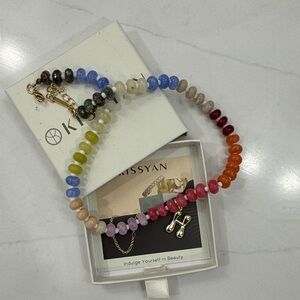 H Initial Beaded Necklace